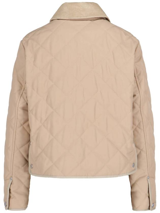 Burberry Quilted Classic Collar Jacket Beige