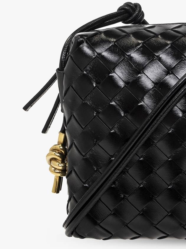 Bottega Veneta Intrecciato Small Leather Shoulder Bag Black