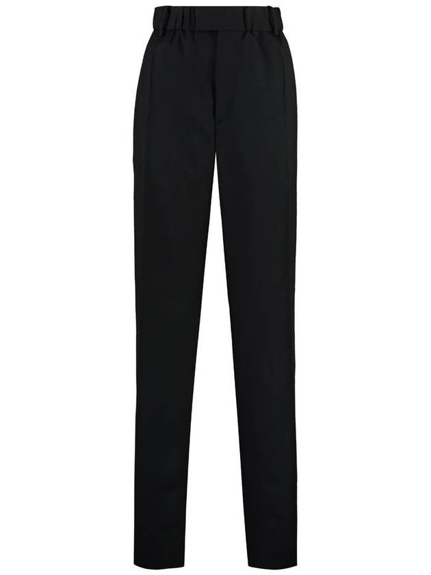 Bottega Veneta Light Wool Wide Leg Pants Black