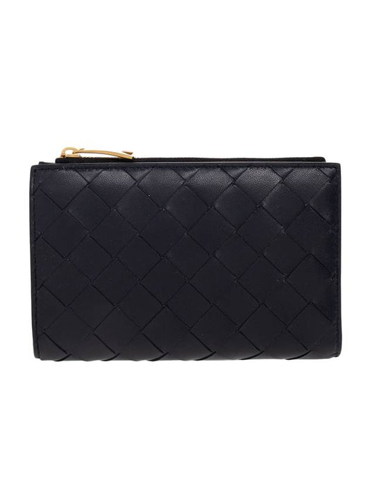 Bottega Veneta Intrecciato Weaving Folder Bicycle Wallet