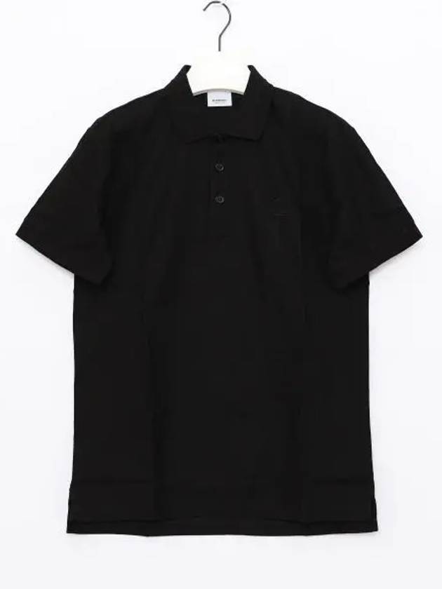 Burberry Monogram Motif Short Sleeve Polo Shirt Black