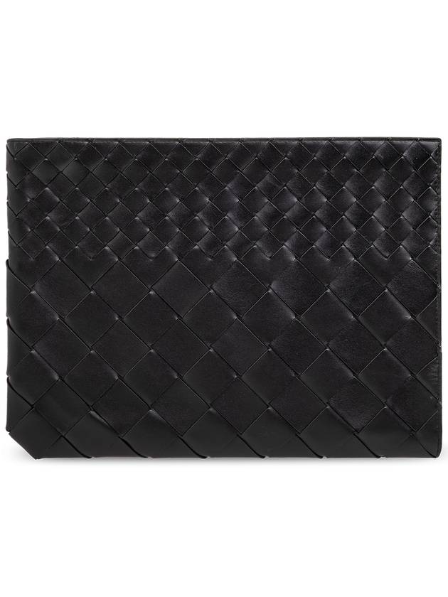 Bottega Veneta Intrecciato Clutch Bag Black