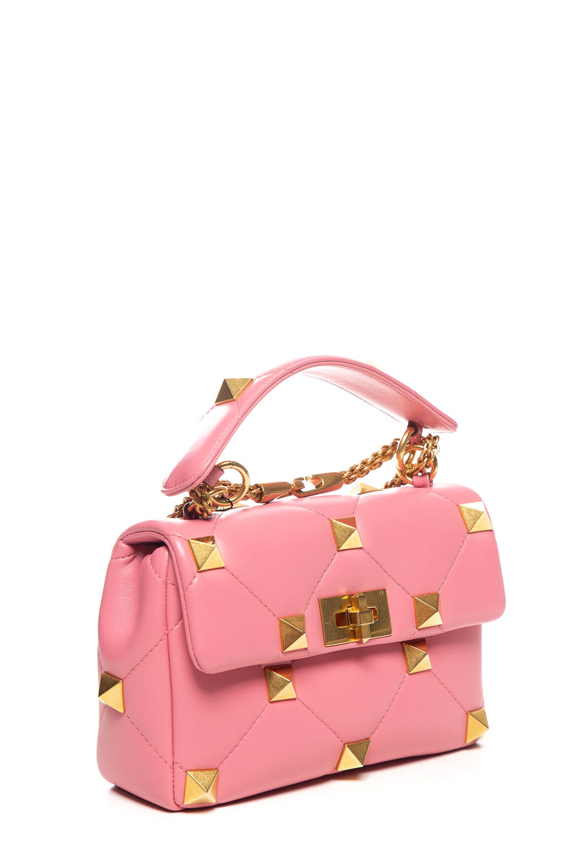 Valentino Pink Rockstud Leather Cross-Body