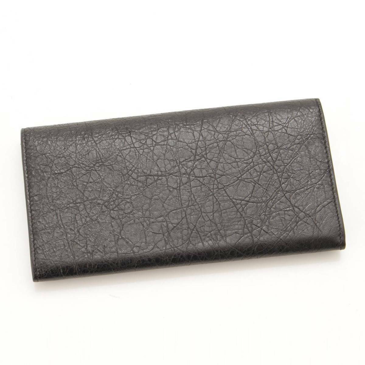 Balenciaga Antracite Grey Arena Leather Long Wallet 542008