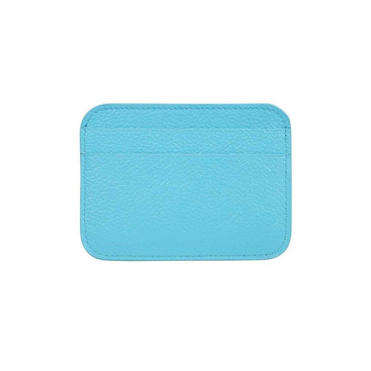 Balenciaga Cash Light Blue Calfskin Leather Credit Card Wallet 593812