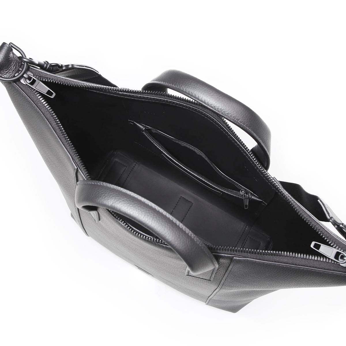 Balenciaga Hourglass Zip Tote Medium Black Grained Calf Leather 620318