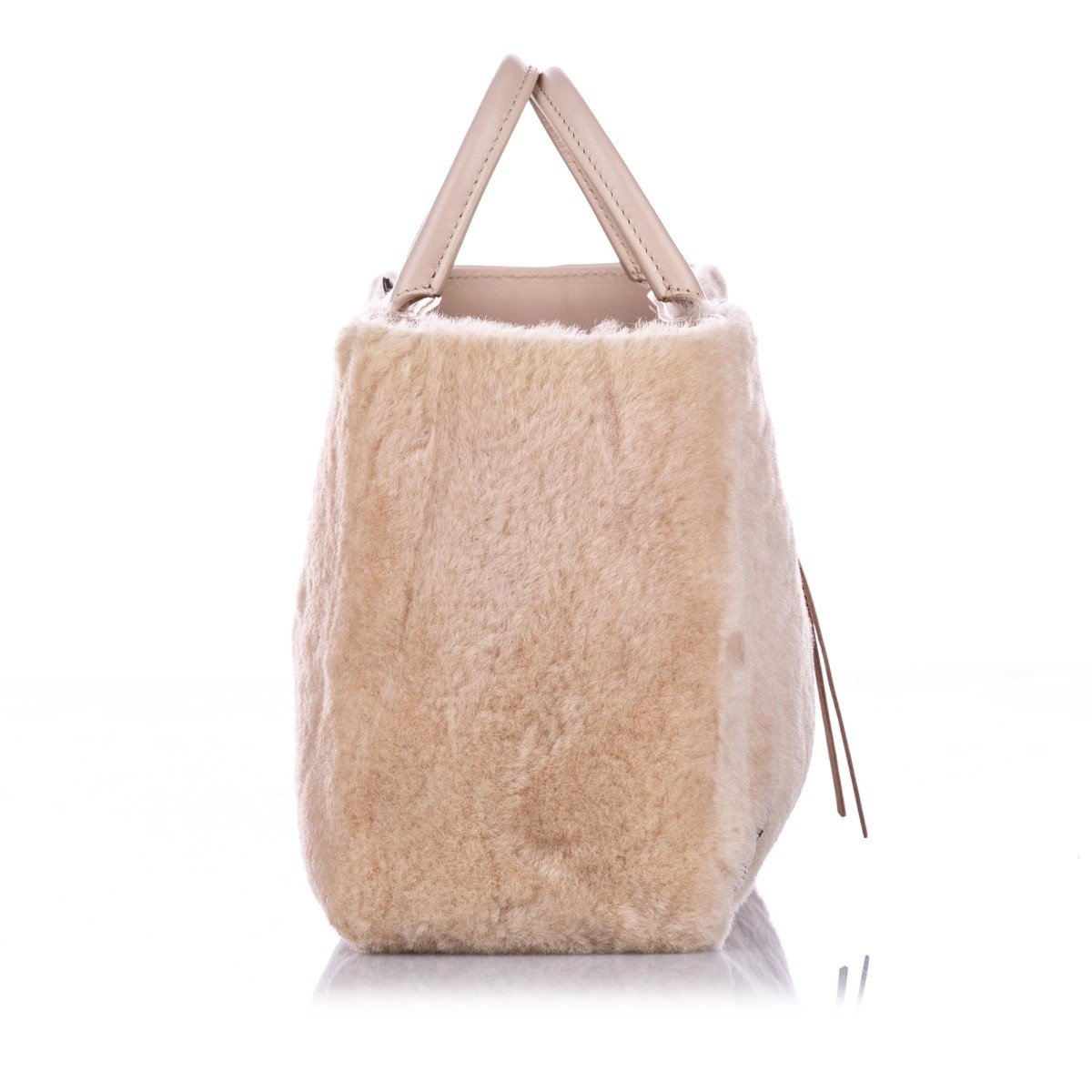 Balenciaga Papier Merino Lamb Wool Tapioca Beige Satchel 410238