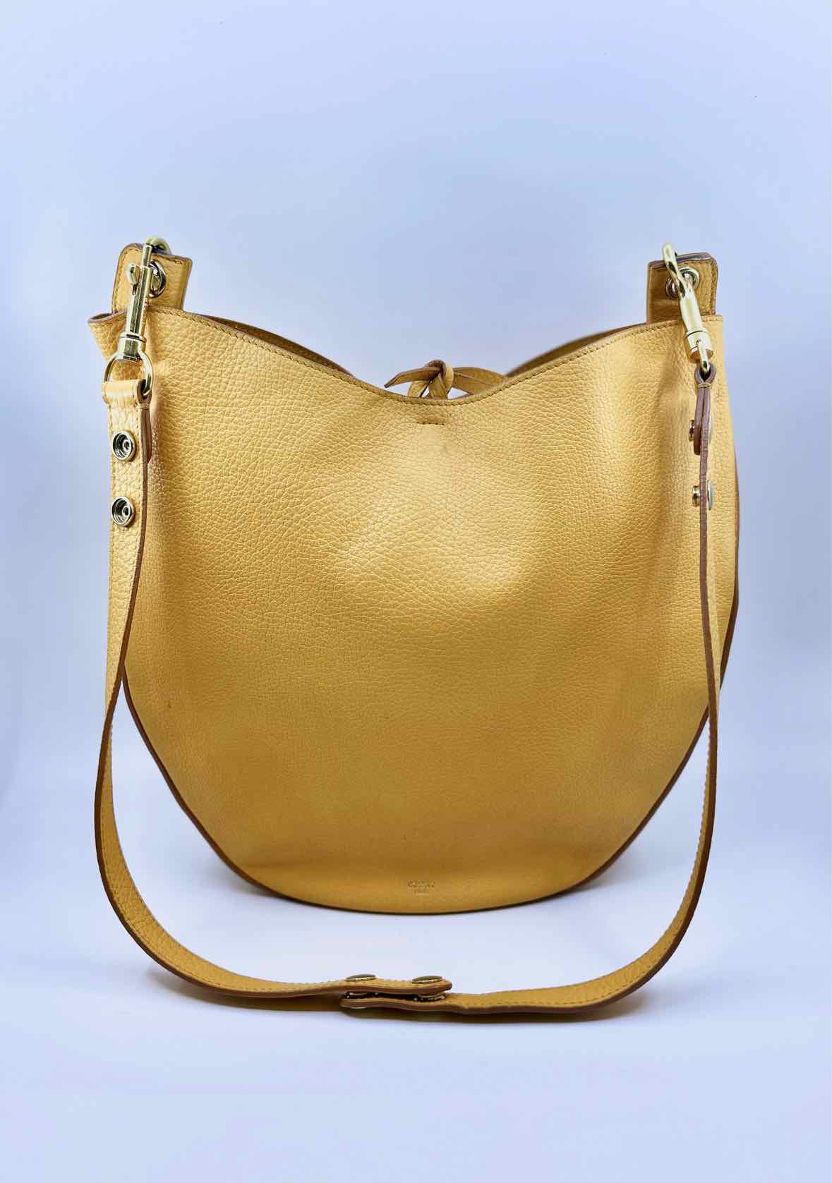 CELINE Mustard Leather Handbag