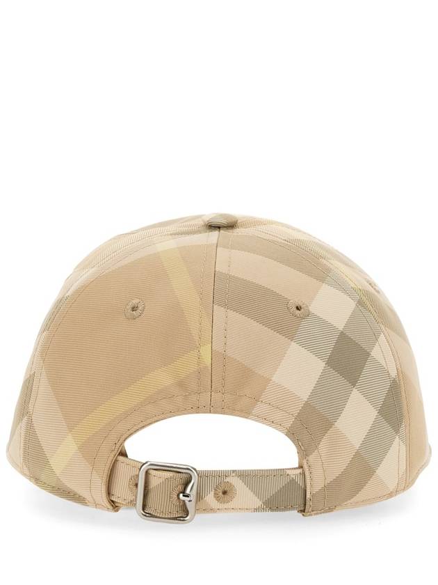 Burberry Check Ball Cap Beige
