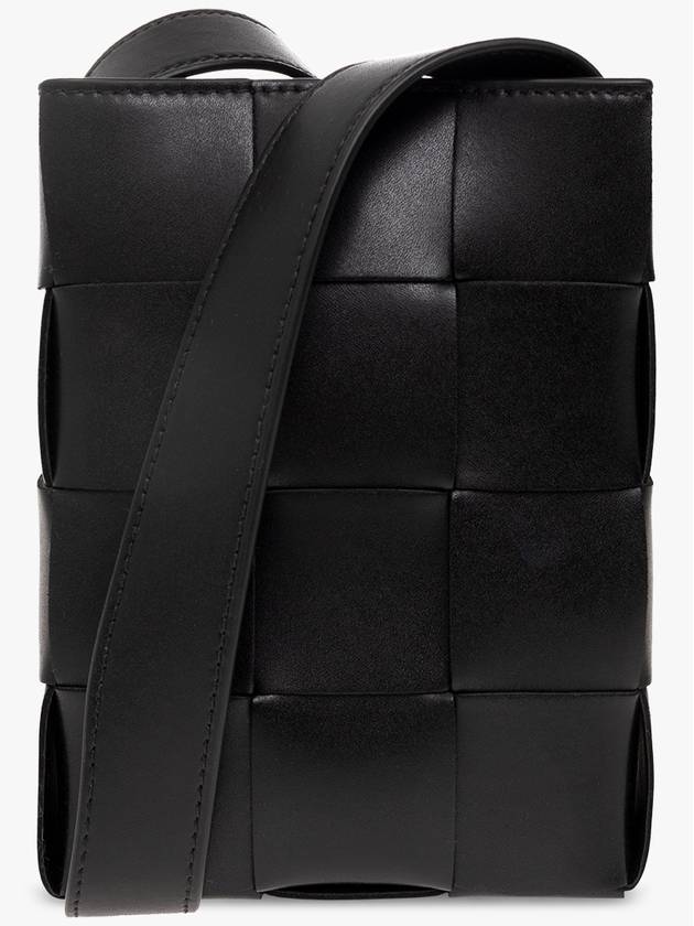 Bottega Veneta Cassette Intrecciato Mini Cross Bag Black