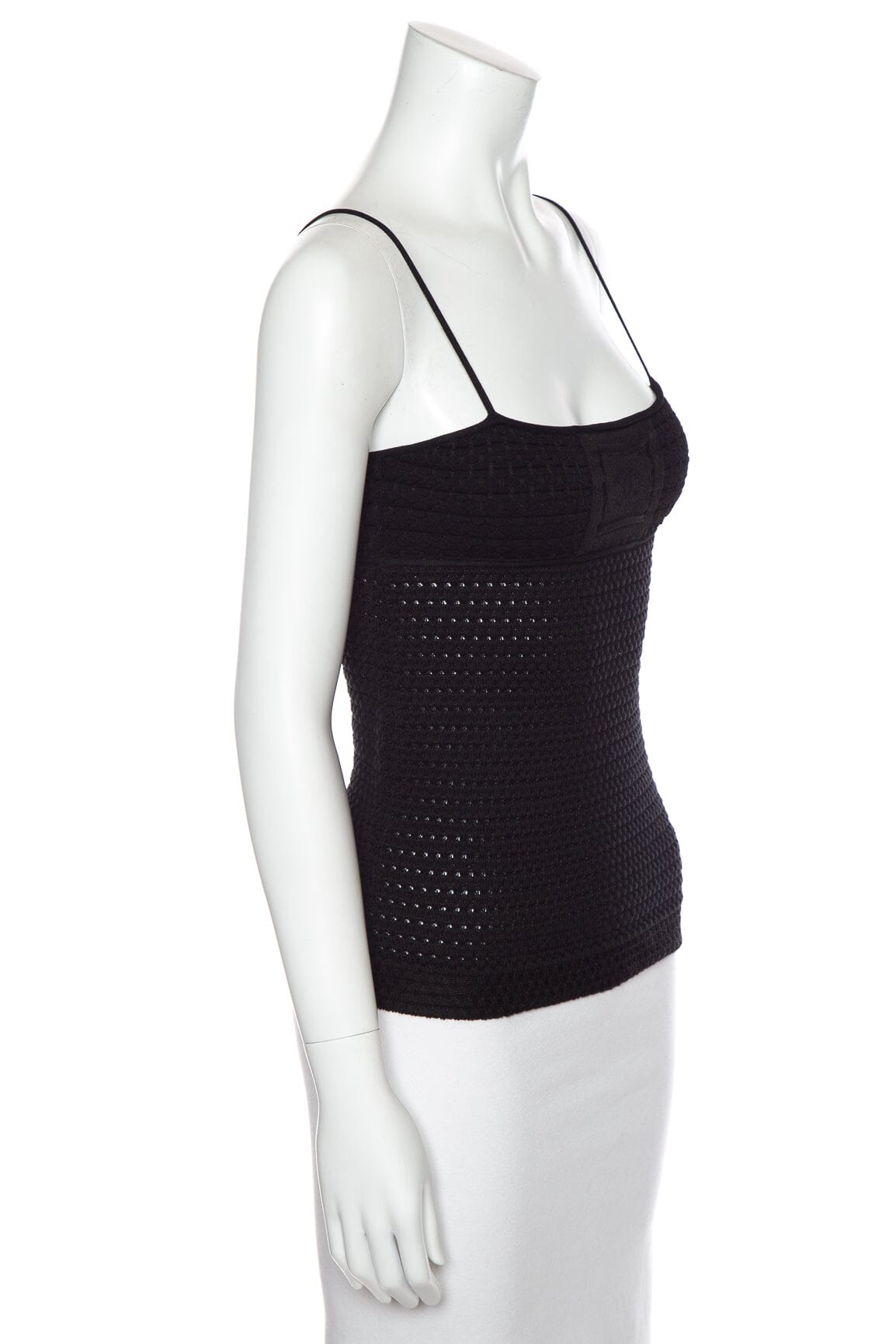 Chanel Black Thick Knit Tank SZ N/A