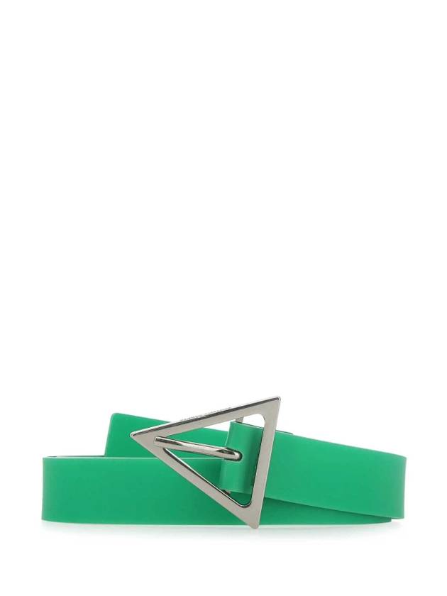 Bottega Veneta Triangle Buckle Rubber Belt Parakeet