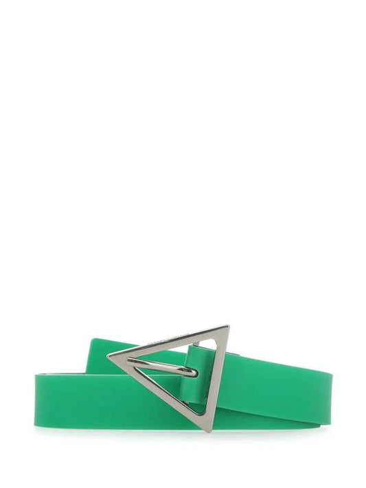 Bottega Veneta Triangle Buckle Rubber Belt Parakeet