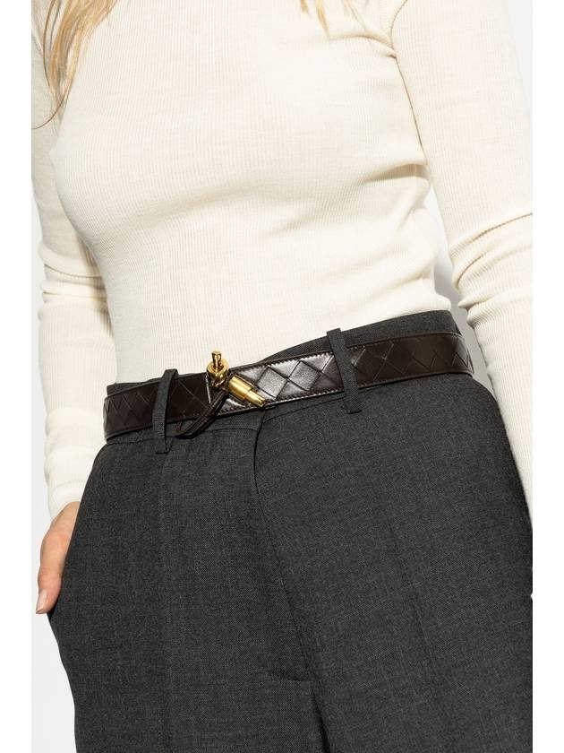 Bottega Veneta Bottega Veneta Leather Belt, Women's, Black