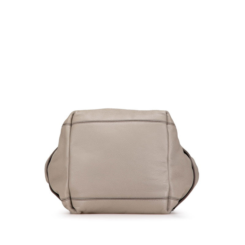 Bottega Veneta Leather Shoulder Bag Gray
