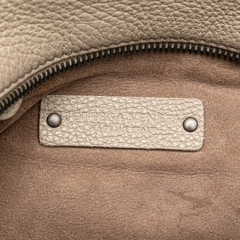 Bottega Veneta Leather Shoulder Bag Gray