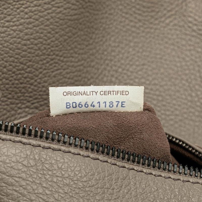 Bottega Veneta Leather Shoulder Bag Gray