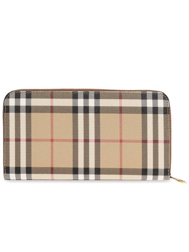 Burberry Check Zip Around Long Wallet Archive Beige