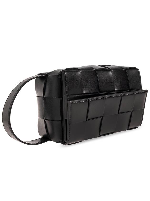 Bottega Veneta Cassette Travel Calfskin Pouch Bag Black