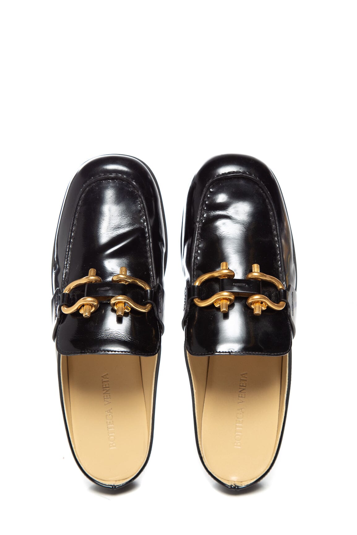 Bottega Veneta Black Patent Leather "Monsieur" Loafers SZ 37