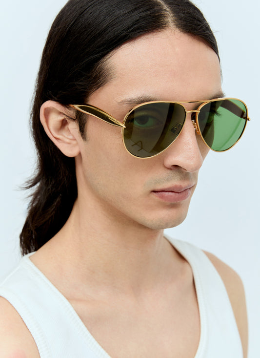 Bottega Veneta Men Sardine Aviator Sunglasses