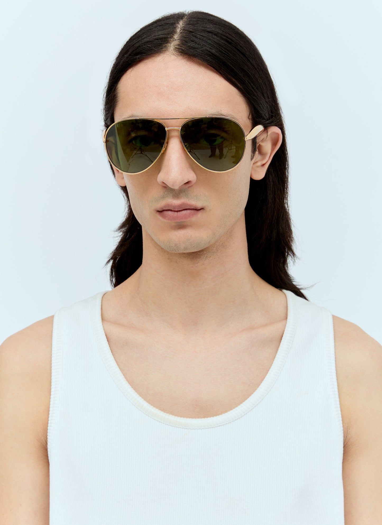 Bottega Veneta Men Sardine Aviator Sunglasses