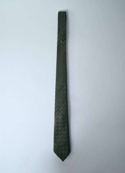 Bottega Veneta Men Braided Leather Tie