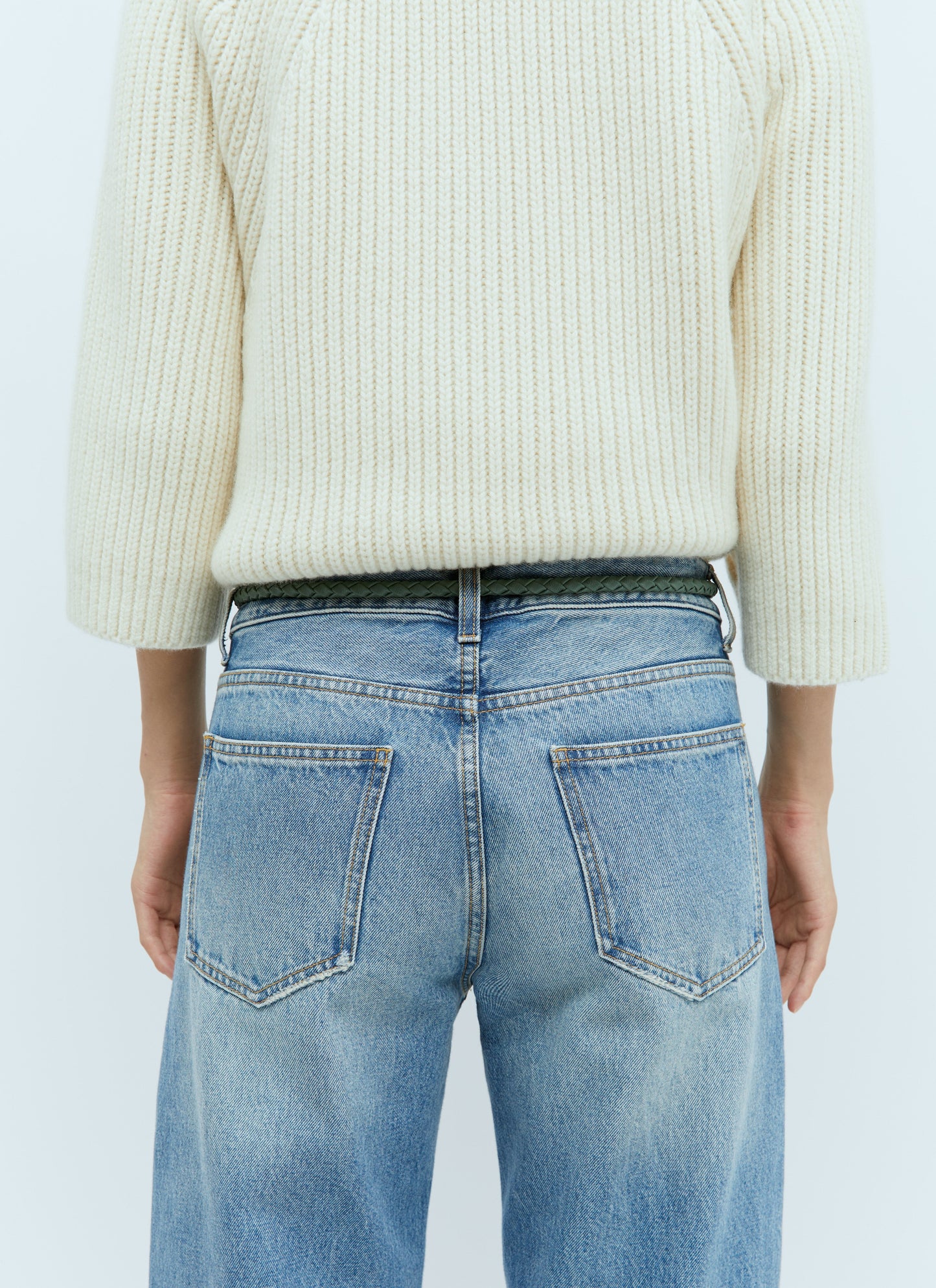 Bottega Veneta Women Andiamo Leather Belt