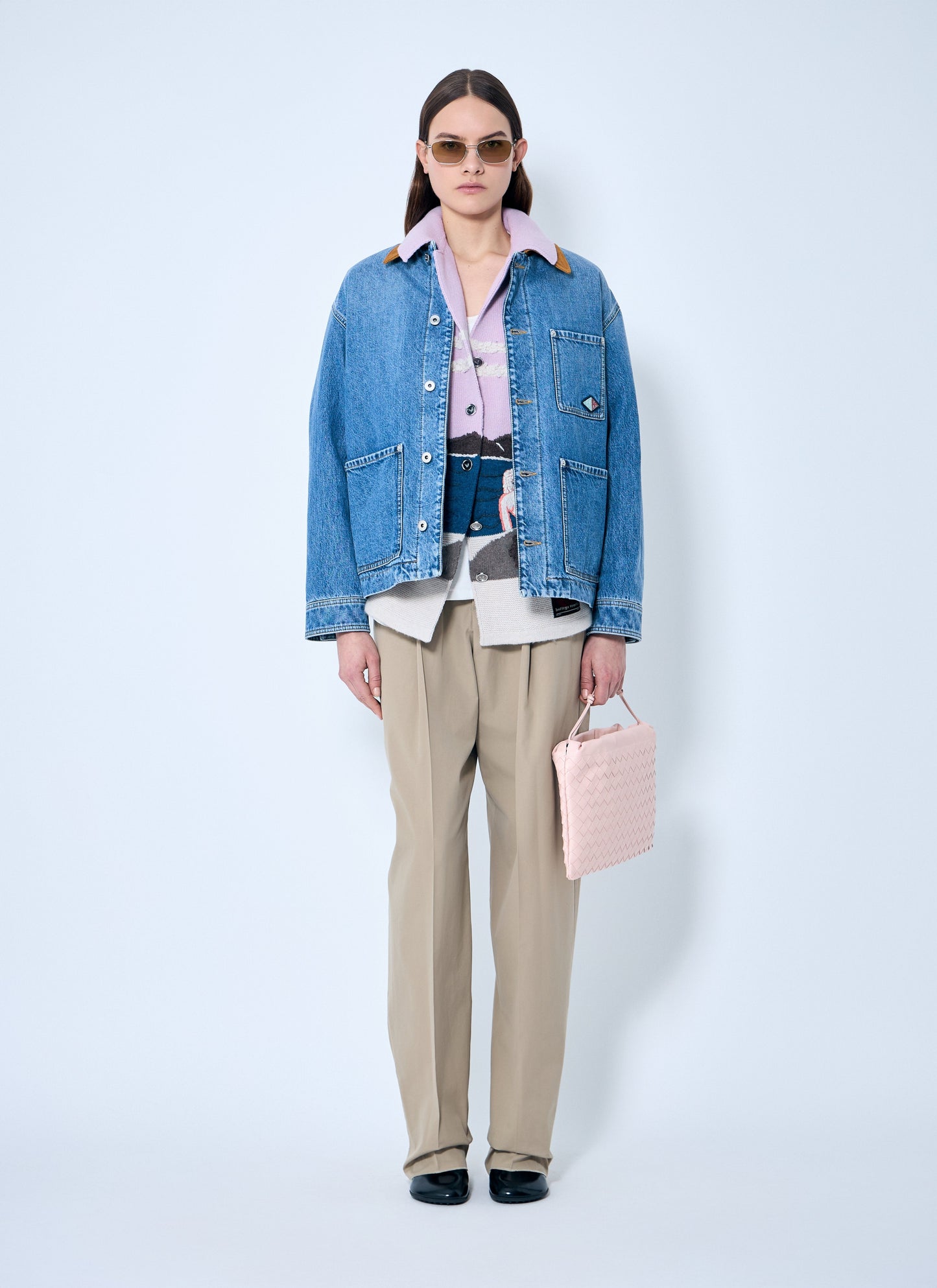 Bottega Veneta Women Intarsia Knit Shirt