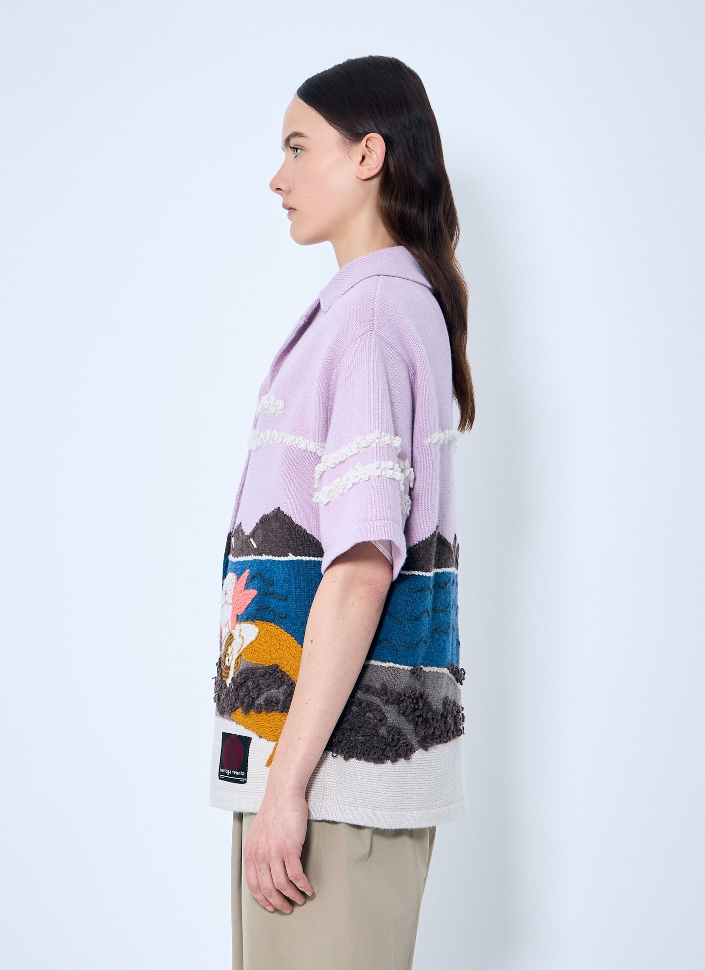 Bottega Veneta Women Intarsia Knit Shirt