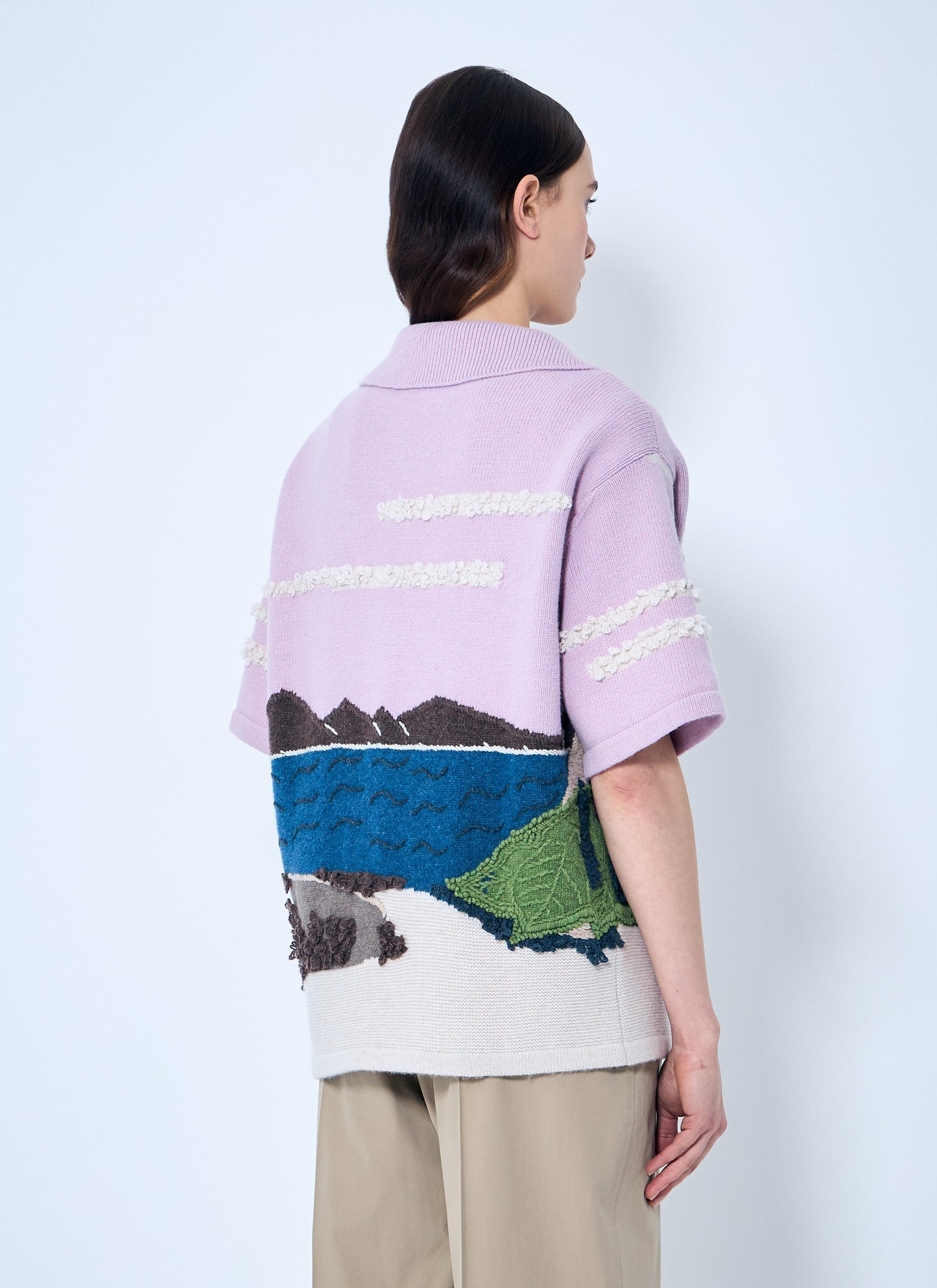 Bottega Veneta Women Intarsia Knit Shirt