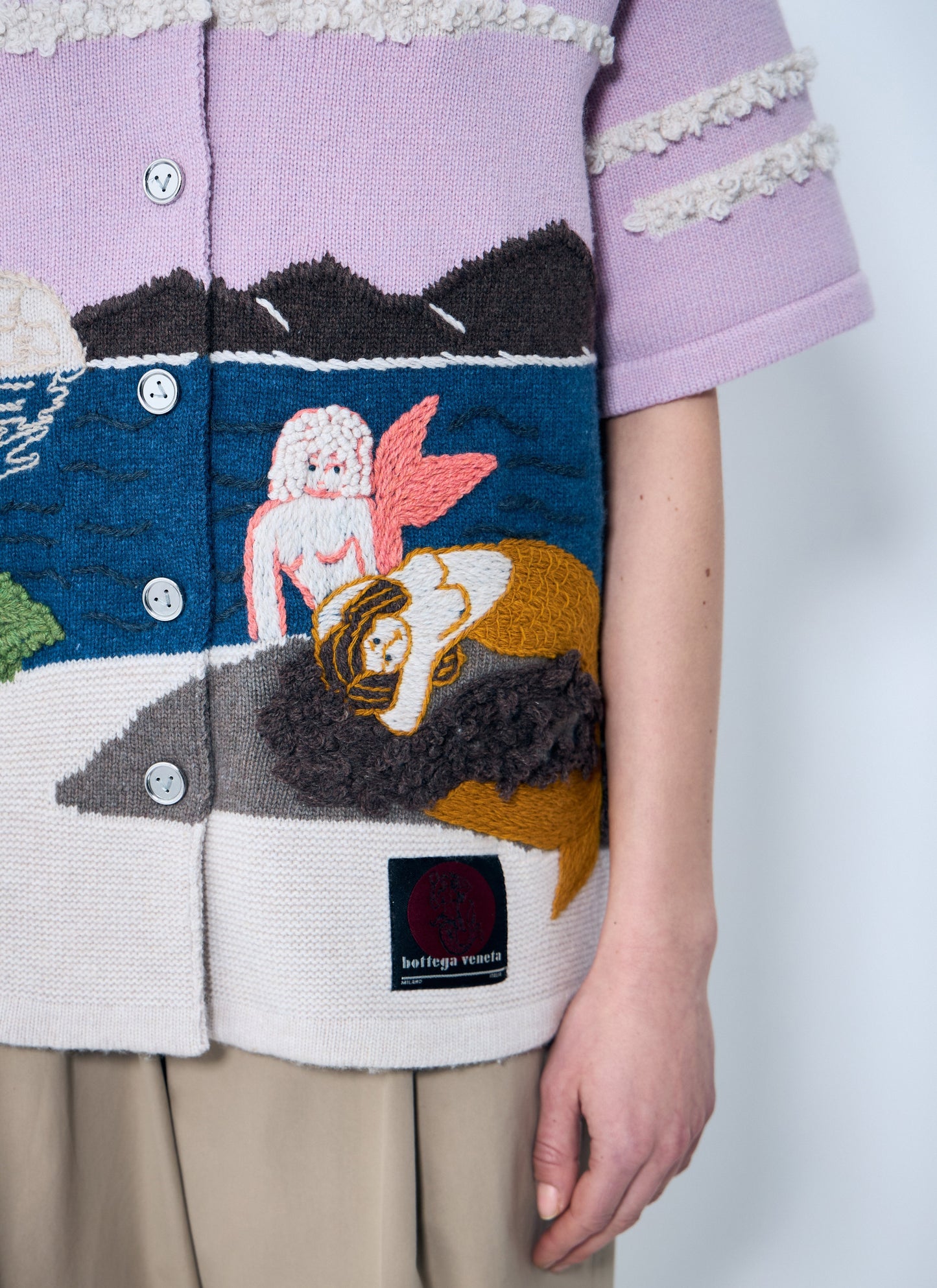 Bottega Veneta Women Intarsia Knit Shirt