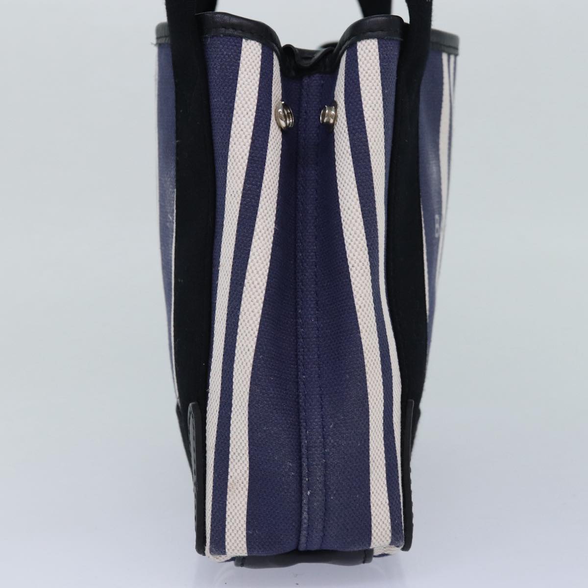 BALENCIAGA Navy Cabas XS Hand Bag Canvas 2way Navy 390346 Auth bs15772