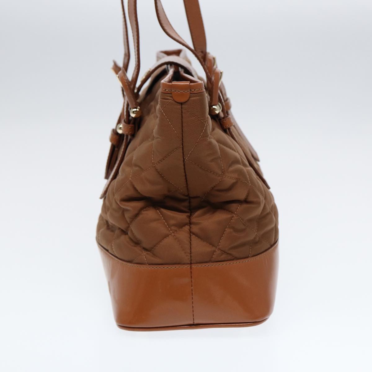 BURBERRY Tote Bag Nylon Brown Gold  bs16581