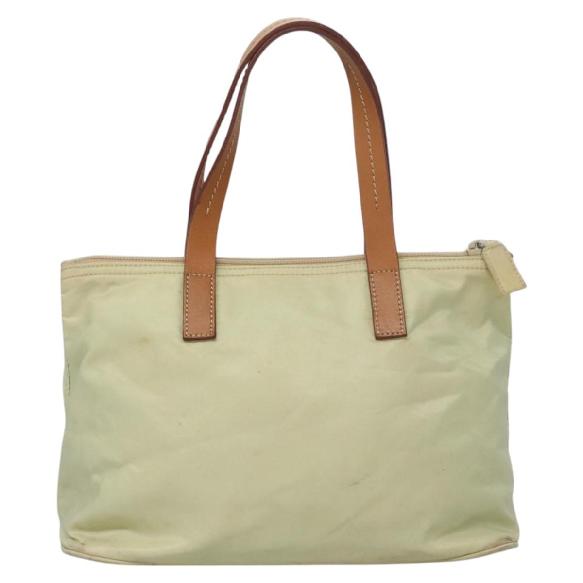 PRADA Hand Bag Nylon Cream  bs22061