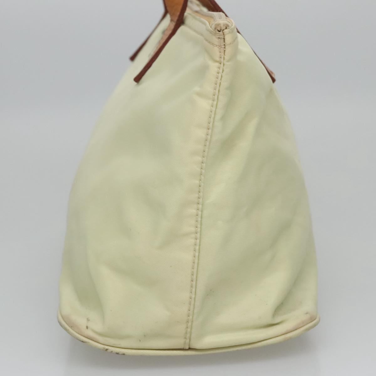 PRADA Hand Bag Nylon Cream  bs22061