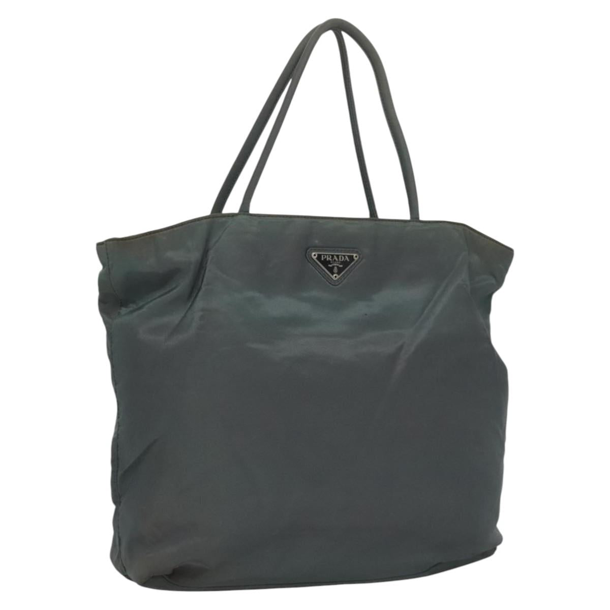 PRADA Hand Bag Nylon Gray  bs22070