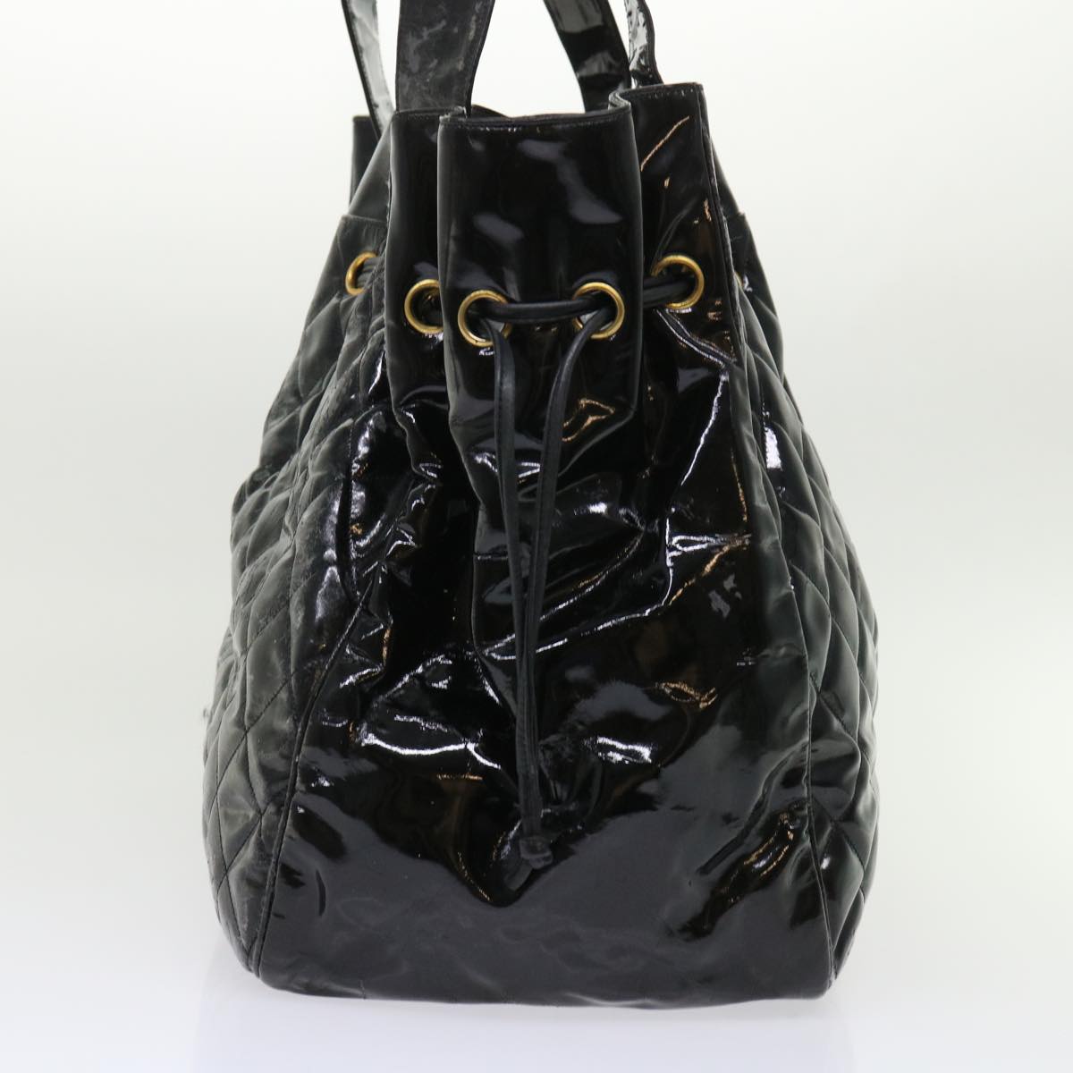 CHANEL Shoulder Bag Patent leather Black CC bs6675