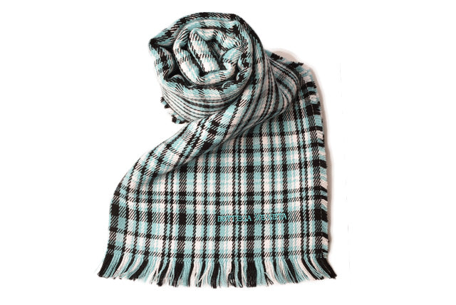 Bottega Veneta Wool Scarf Light Blue/Black