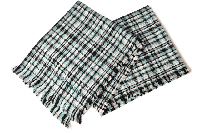 Bottega Veneta Wool Scarf Light Blue/Black