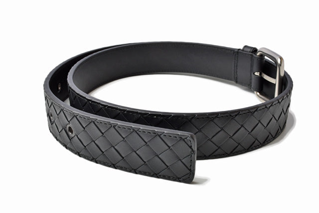 Bottega Veneta Men's Leather Belt Black