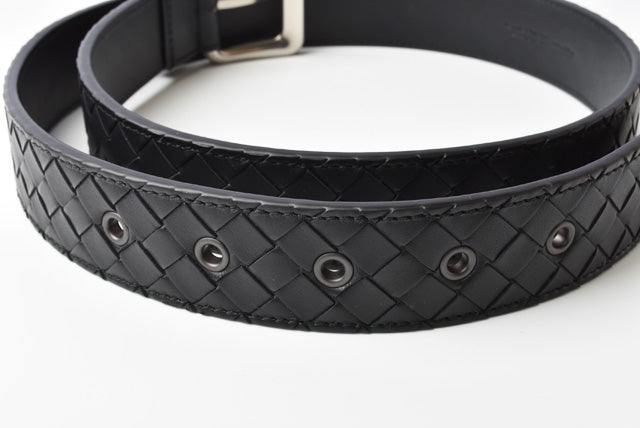 Bottega Veneta Men's Leather Belt Black