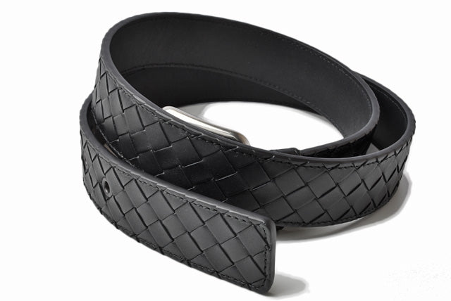 Bottega Veneta Men's Leather Belt Black