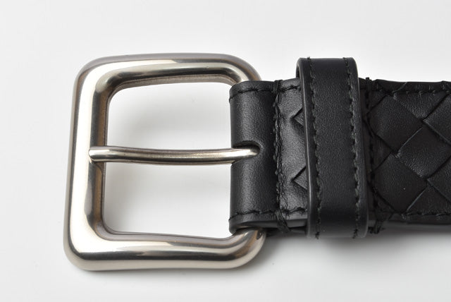 Bottega Veneta Men's Leather Belt Black