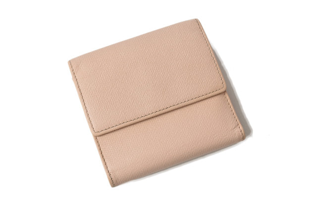 Chanel Leather Bifold Wallet A20902 Beige