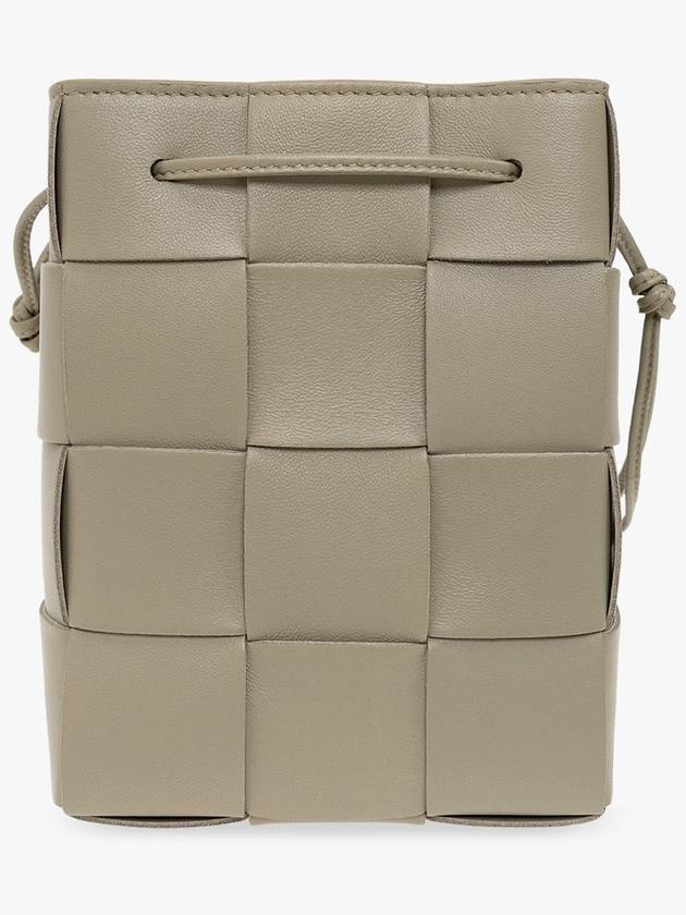 Bottega Veneta Intrecciato Cassette Small Bucket Bag Travertine