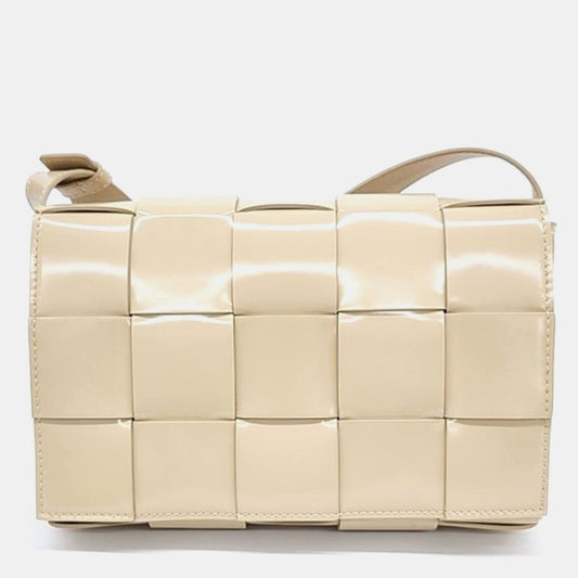 Bottega Veneta Beige Leather Cassette Shoulder Bag