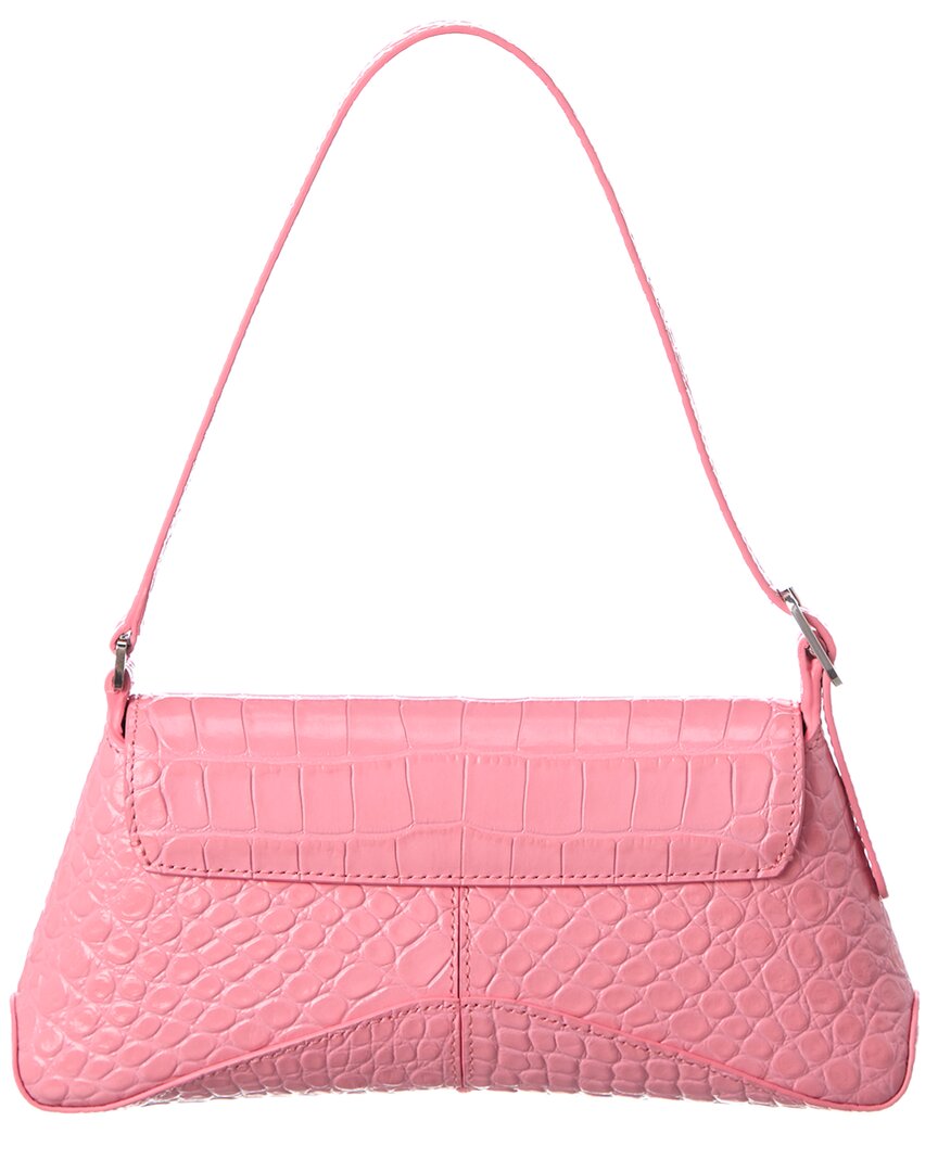 Balenciaga XX Small Croc-Embossed Leather Flap Shoulder Bag