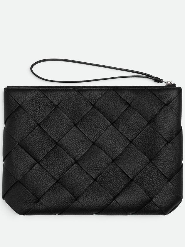 Bottega Veneta Intrecciato Clutch Bag Black
