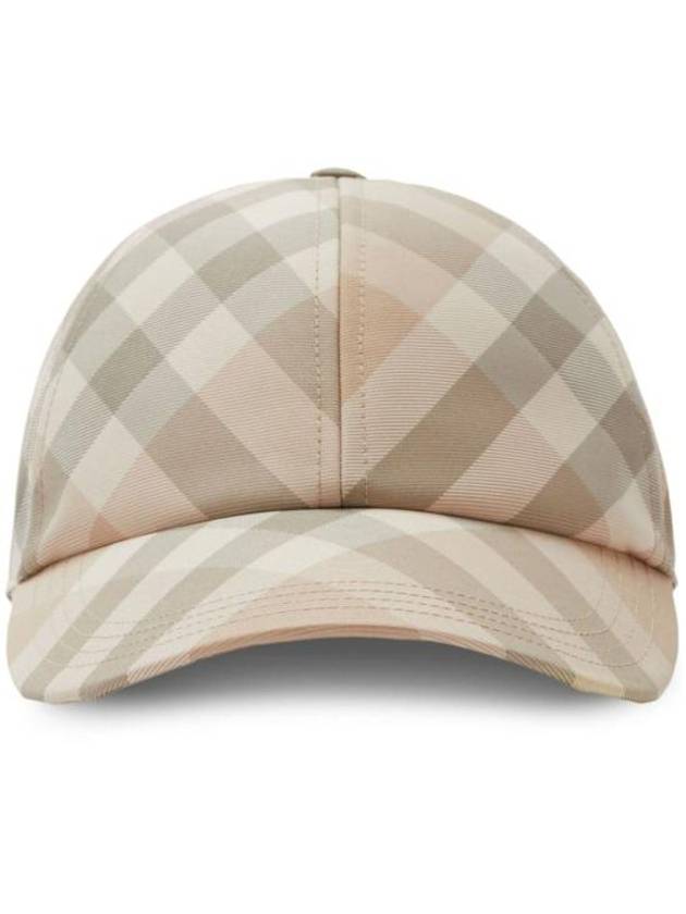 Burberry Check Ball Cap Beige